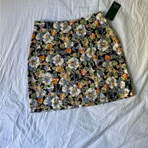 Wild Fable Black Floral Mini Skirt